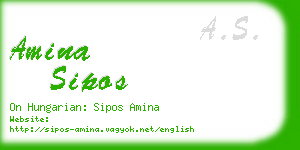 amina sipos business card